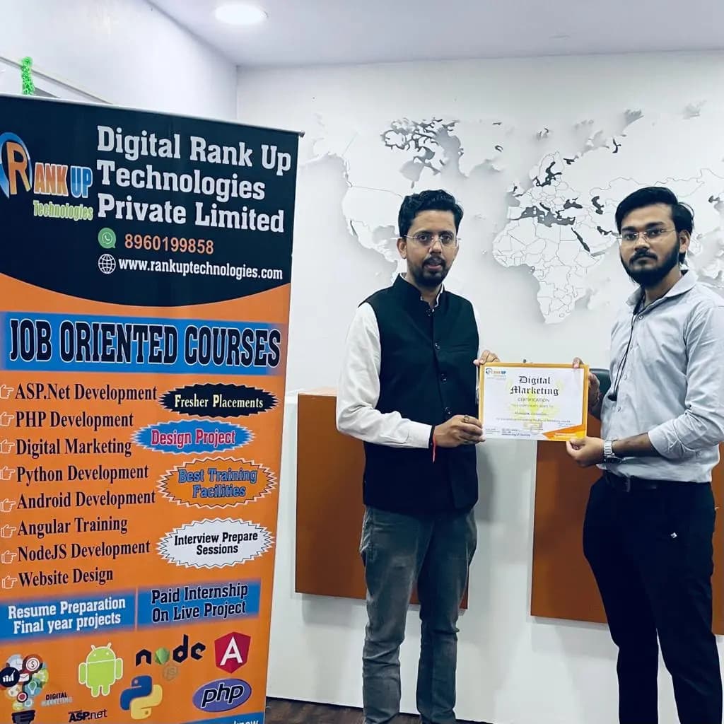 Digital marketing certification document