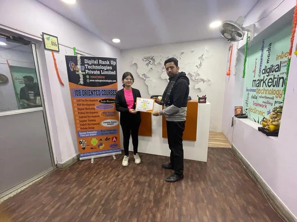 Digital marketing course certificate